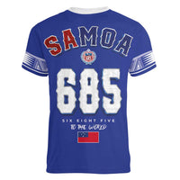 Toa Samoa Rugby Women V-Neck T-Shirt Six Eight Five to The World