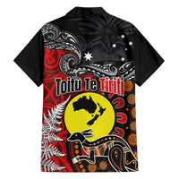 Aotearoa and Australia Toitu Te Tiriti Family Matching Short Sleeve Bodycon Dress and Hawaiian Shirt Honour the Treaty - Te Tiriti Is Us