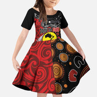 Aotearoa and Australia Toitu Te Tiriti Family Matching Summer Maxi Dress and Hawaiian Shirt Honour the Treaty - Te Tiriti Is Us