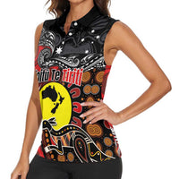Aotearoa and Australia Toitu Te Tiriti Women Sleeveless Polo Shirt Honour the Treaty - Te Tiriti Is Us