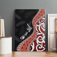Aotearoa Maori Stylized Koru - Silver Ferns Canvas Wall Art