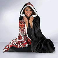 Aotearoa Maori Stylized Koru - Silver Ferns Hooded Blanket