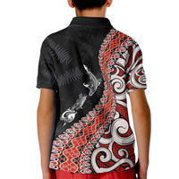 Aotearoa Maori Stylized Koru - Silver Ferns Kid Polo Shirt