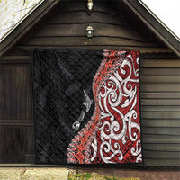 Aotearoa Maori Stylized Koru - Silver Ferns Quilt