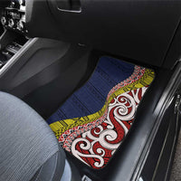 Aotearoa and Niue Car Mats Hiapo Maori Stylized Koru