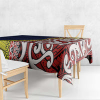 Aotearoa and Niue Tablecloth Hiapo Maori Stylized Koru