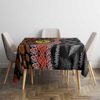Aotearoa and Australia Tablecloth Maori Koru Ferns With Aboriginal Kangaroo