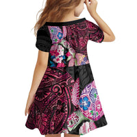 Hawaiian Couple Turtles Honi Family Matching Long Sleeve Bodycon Dress and Hawaiian Shirt Polynesian Art Motifs and Hibiscus Black Red Color LT03 - Polynesian Pride