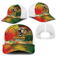 Hawaiian Reggae Baseball Net Cap Jawaiian One Love-Tribal Tatoos and Rastafari Lion - Polynesian Pride