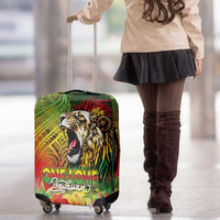 Hawaiian Reggae Luggage Cover Jawaiian One Love-Tribal Tatoos and Rastafari Lion - Polynesian Pride