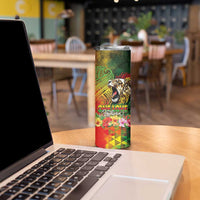 Hawaiian Reggae Skinny Tumbler Jawaiian One Love-Tribal Tatoos and Rastafari Lion - Polynesian Pride