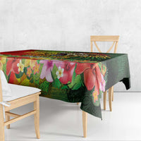 Hawaiian Reggae Tablecloth Jawaiian One Love-Tribal Tatoos and Rastafari Lion - Polynesian Pride