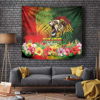 Hawaiian Reggae Tapestry Jawaiian One Love-Tribal Tatoos and Rastafari Lion - Polynesian Pride