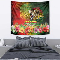 Hawaiian Reggae Tapestry Jawaiian One Love-Tribal Tatoos and Rastafari Lion - Polynesian Pride