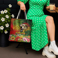 Hawaiian Reggae Tote Bag Jawaiian One Love-Tribal Tatoos and Rastafari Lion - Polynesian Pride