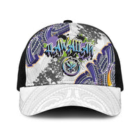 Traditional Art Hawaiian Kakau Tattoos Baseball Net Cap Graffiti Style - Polynesian Pride