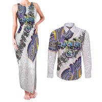 Traditional Art Hawaiian Kakau Tattoos Couples Matching Tank Maxi Dress and Long Sleeve Button Shirt Graffiti Style - Polynesian Pride