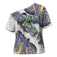 Traditional Art Hawaiian Kakau Tattoos Cross Shoulder Shirt Graffiti Style LT03 - Polynesian Pride