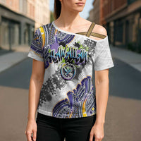 Traditional Art Hawaiian Kakau Tattoos Cross Shoulder Shirt Graffiti Style LT03 - Polynesian Pride