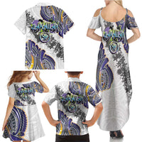 Traditional Art Hawaiian Kakau Tattoos Family Matching Summer Maxi Dress and Hawaiian Shirt Graffiti Style - Polynesian Pride
