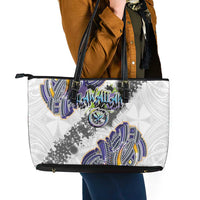 Traditional Art Hawaiian Kakau Tattoos Leather Tote Bag Graffiti Style - Polynesian Pride