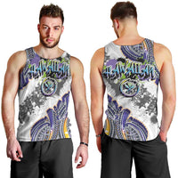 Traditional Art Hawaiian Kakau Tattoos Men Tank Top Graffiti Style - Polynesian Pride