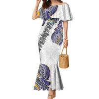 Traditional Art Hawaiian Kakau Tattoos Mermaid Dress Graffiti Style LT03 Women White - Polynesian Pride