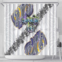 Traditional Art Hawaiian Kakau Tattoos Shower Curtain Graffiti Style - Polynesian Pride