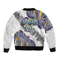 Traditional Art Hawaiian Kakau Tattoos Sleeve Zip Bomber Jacket Graffiti Style - Polynesian Pride