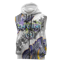 Traditional Art Hawaiian Kakau Tattoos Sleeveless Zip Hoodie Graffiti Style - Polynesian Pride