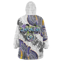 Traditional Art Hawaiian Kakau Tattoos Wearable Blanket Hoodie Graffiti Style - Polynesian Pride