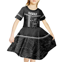 Custom Hawaii Warrior Kid Short Sleeve Dress Kakau Quilt Pattern LT03 - Polynesian Pride