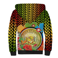 Hawaii Womens Day Wahine Sherpa Hoodie Strong Beautiful Woman with Kakau Style LT03 - Polynesian Pride