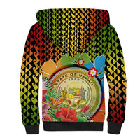 Hawaii Womens Day Wahine Sherpa Hoodie Strong Beautiful Woman with Kakau Style LT03 - Polynesian Pride