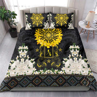 Flores de Mayo and Filipino Fiesta Bedding Set The Sun-Jasmine and Polynesian Yakan Tattoo Barong Style