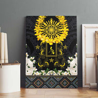 Flores de Mayo and Filipino Fiesta Canvas Wall Art The Sun-Jasmine and Polynesian Yakan Tattoo Barong Style