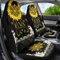 Flores de Mayo and Filipino Fiesta Car Seat Cover The Sun-Jasmine and Polynesian Yakan Tattoo Barong Style