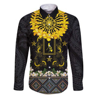 Flores de Mayo and Filipino Fiesta Family Matching Puletasi and Hawaiian Shirt The Sun-Jasmine and Polynesian Yakan Tattoo Barong Style