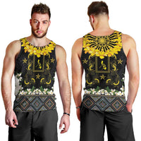 Flores de Mayo and Filipino Fiesta Men Tank Top The Sun-Jasmine and Polynesian Yakan Tattoo Barong Style