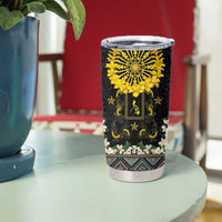 Flores de Mayo and Filipino Fiesta Tumbler Cup The Sun-Jasmine and Polynesian Yakan Tattoo Barong Style