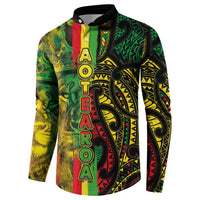 Aotearoa Reggae Button Sweatshirt Maori Reggae-One Love LT03 - Polynesian Pride