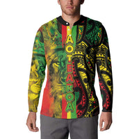 Aotearoa Reggae Button Sweatshirt Maori Reggae-One Love LT03 - Polynesian Pride