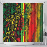 Aotearoa Reggae Shower Curtain Maori Reggae-One Love LT03 - Polynesian Pride