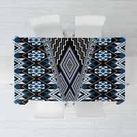 Blue Aotearoa Tukutuku and Poutama Motif Tablecloth