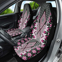Pink Aotearoa Tukutuku and Poutama Motif Car Seat Cover