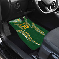Custom Cook Islands Rugby League Car Mats Tatau Tribal Pattern-Special Edition Green Color
