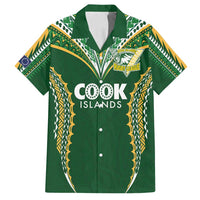 Custom Cook Islands Rugby League Family Matching Puletasi and Hawaiian Shirt Tatau Tribal Pattern-Special Edition Green Color