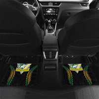 Custom Cook Islands Rugby League Car Mats Tatau Tribal Pattern-Special Edition Black Color