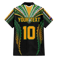 Custom Cook Islands Rugby League Hawaiian Shirt Tatau Tribal Pattern-Special Edition Black Color