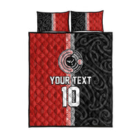 Custom Tonga and New Zealand Rugby Quilt Bed Set Maori Mix Ngatu Pattern